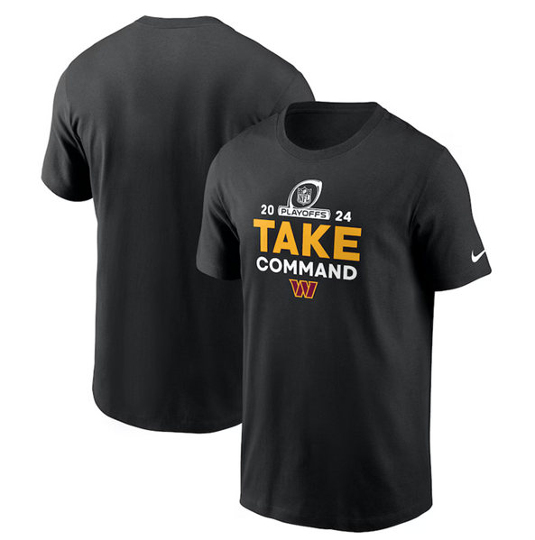 Men's Black Washington Commanders 2024 Playoffs T-Shirt